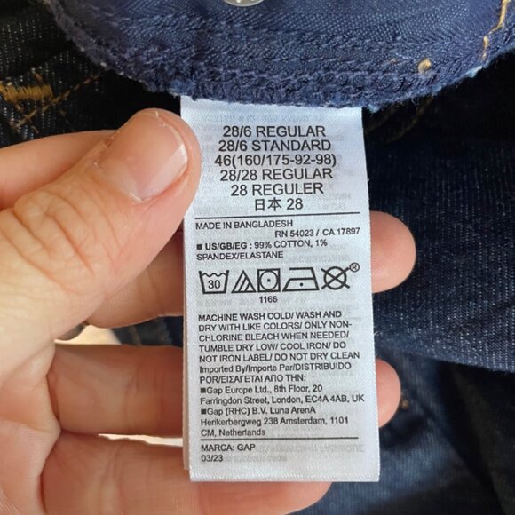 Gap High Rise '90s Loose Jeans - Dark Blue Indigo - Picture 7 of 7